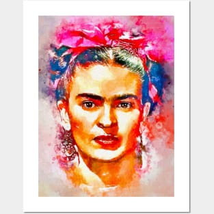 Watercolor Kahlo Posters and Art